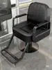 Silla de salón de peluquería para cortar, rizar y peinar, diseño popular, estilo guerrero negro, altura ajustable, giratoria y reclinable, adecuada para barberías