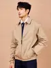 Jaqueta Curta Masculina Estilo Old Money de Outono, Corte Solto Cleanfit com Gola Alta, Jaqueta de Voo Casual Americana Tendência