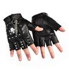 Guantes de Medio Dedo Guantes de Moda Hip-Hop para Hombre Danza Remache Guantes de Medio Dedo Actuación Escenario Guantes Amazon