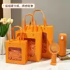 Bolsas de regalo transparentes con ventana, cajas de joyería de papel multicolor, juegos de regalo de muñeca y flores de cumpleaños