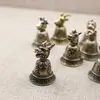 Llaveros Creativos de Latón Retro con Doce Animales del Zodiaco, Campanas Clásicas, Carrillones de Viento, Colgantes para Coche al por Mayor, Estilo Chino