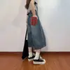 Pantalones vaqueros retro de tres cuartos para mujer, diseño fino de verano, versátiles de cintura alta, pantalones rectos relajados e informales de longitud media