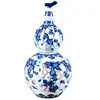 Jarra de cerámica con patrón de calabaza azul y blanco para almacenar vino, botella de licor vacía sellada vintage, juego de caja de regalo para bodega, botella de porcelana personalizada con texto y diseño