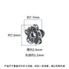 Prata de lei S925, estilo vintage, entremeios de flor de pessegueiro dupla face, entremeios em formato de flor, para montagem de pulseiras com contas DIY, tecelagem de cordões e acessórios de pulseira de cristal
