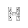 Cuentas de Letras Completamente de Diamante de Aleación, Joyería de Letras con Pedrería, Pulsera Personalizada DIY, Llavero, Accesorios de Joyería de Correa Delgada