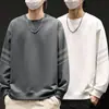 Moletom Masculino Gola Redonda, Marca Tendência Outono, Versátil Estampado Solto Manga Longa, Roupa Unisex para Casal, Top de Estudante