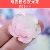 35mm Luminoso Degradado Rosa Floreciente diy Horquilla Taza de Agua Pegamento en Crema Funda para Teléfono Resina de Tono Agitado Accesorios
