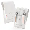 Set de 5 Cortauñas, Empaque de Cuero Portátil, Cortauñas para Hombres y Mujeres, Herramientas de Manicura para el Hogar, Set de Cortauñas Inclinados