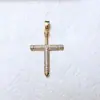 Accesorios para Joyería DIY Chapado en Cobre Color Oro Alto Retención de Color Microincrustado Circonita Colgante Cruz Pendientes Collar Material Hecho a Mano Colgante