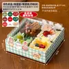 Nueva caja de pastel de cuatro hechizos navideños caja de cuatro felices caja de embalaje transparente portátil decoración de pastel de repostería postre