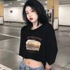 Camiseta Estilo Japonês Manga Curta Feminina Verão Solta Ins Estilo Gentil Estilo Americano Retro Letra Nicho damasco Top