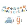 Decoração de Bandeira de Carro de Ursinho Festa de Aniversário Desenho Animado Infantil Suprimentos Presente de Primeiro Aniversário do Bebê Adereços de Decoração de Aniversário