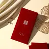 Sobres Rojos de Gamuza de Alta Gama Específicos para Bodas con el Carácter de Felicidad, Sobres Rojos para Regalo de Boda de Mil Yuanes 2026 Venta al por Mayor