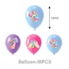 Conjunto de Balões de Látex Cartoon de 12 polegadas Balões Temáticos para Festa de Aniversário Múltiplos Padrões Festa 18 peças