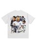 Camiseta de Manga Corta Estampada Peter Bellingham Transfronteriza Lavada Pesada Cuello Redondo Sudadera con Capucha
