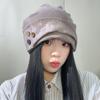 Touca Artística Feita à Mão Original, Estilo Retrô Wasteland Tie-Dye Turbante para Mulheres, Chapéu Estilo Minimalista que Afina o Rosto