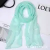 Bufanda Larga de Gasa de Color Sólido Moda Casual Protección para el Cuello Primavera y Verano Bufanda Decorativa Versátil 150*23cm Bufanda para el Cuello