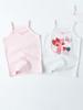 Nuevo Algodón para Niñas Lindo Sling Bebé Niña Encaje Delgado Combinable Moda Infantil Malla Estampada Camiseta Básica