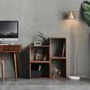 Gabinete a Cuadros de Madera Maciza Estantería Pequeña Estante de Almacenamiento Combinación Libre Piso Simple Lujo Ligero Japonés Estantería Multifuncional