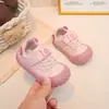 Zapatos Individuales de Cuero con Velcro Estilo Coreano para Niños Pequeños 2026 Primavera/Otoño Nuevos Zapatos para Gatear de Bebé Niñas Zapatos Casuales Antipatadas
