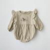 Liquidación de Tallas Descontinuadas 5: Ropa Coreana de Otoño para Niños, Lindo Mameluco de Bebé con Ciervo y Volantes Florales