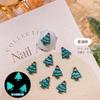 2025 Enfeites de Natal para Arte de Unhas Diamantes de Resina Luminosos Novo Estilo Quente Fofos Papai Noel Tridimensional Alce Diamantes para Unhas