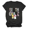 Amazon eBay sitio independiente moda casual mujer sexto grado cuello redondo manga corta camiseta camiseta básica para comercio exterior
