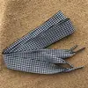 Cordones a cuadros de 2.5 cm estilo británico cordones de tela escocesa zapatos de lona zapatos de cuero cordones para mujer