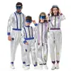 Disfraz de fiesta de Halloween de piloto, atuendos a juego para padres e hijos, trajes espaciales para hombres y mujeres, disfraces de astronauta, traje espacial para actuaciones