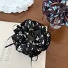 Goma para el pelo de flor estilo francés de doble capa para moños, Diadema, Accesorio elástico para el cabello, Adorno de pelo elegante estilo coreano