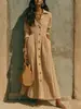 Colección de otoño 2026 europea y americana: Vestido largo blanco de alta gama, ajustado en la cintura, corte holgado, ropa para mujer talla grande, un artículo popular para ventas transfronterizas