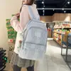 Mochila Pequeña Dulce y Linda para Niña de Nuevo Estilo Primaveral de Alto Valor Estético para Salidas de Primavera, Bolso Escolar Estilo Universitario a Cuadros para Estudiante