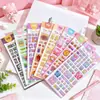 Pegatinas Cuadradas de Cristal con Relieve de Dibujos Animados Lindos 3D para Niños, Fundas de Teléfono, Pegatinas de Decoración DIY al por Mayor
