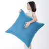Cojín de Sofá de Color Sólido Simple, Cojín Decorativo Rectangular de Lino para Sala de Estar, Funda de Cojín para Casa de Huéspedes Sin Relleno, Respaldo Grande