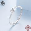 Aifula Plata Esterlina S925 Anillo Fino de Corazón Pequeño Circonio Ropa de Trabajo Anillo Versátil Joyería de Mano Joyería al por Mayor para Mujer