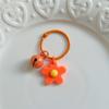 Llavero de campana de flor pequeña elegante fresca colorida estilo coreano regalo de vacaciones llavero bolso adornos femeninos