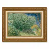 Moldura Dourada Retrô Campo de Pessegueiros em Flor de Van Gogh Céu Estrelado Estilo Pintura a Óleo Sala de Estar Entrada Pintura de Parede Emoldurada Pintura Decorativa Personalizado