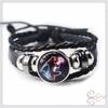 Pulseira de joias de doze constelações Europeia e Americana popular liga de vidro cruzada transfronteiriça multicamada trançada punk luminoso couro sonho