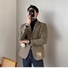 Roupa Simples de Outono para Homens Plus Size Fica Mais Magro Terno Masculino Tamanho Extra Grande Jaqueta de Terno da Moda Masculino