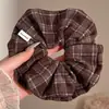 Goma de pelo retro estilo perezoso para mujer, scrunchie esponjoso estilo falda, banda elástica para el pelo nuevo modelo 2026, accesorio para el pelo estilo coreano