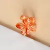 Presilhas de Cabelo Coloridas de Frangipani Transfronteiriças Venda Quente Doce e Frescas Presilhas Tubarão de Cor Gelatina de Alta Qualidade Prendedores de Cabelo de Flor Venda por Atacado