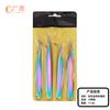 Pinzas para Pestañas Injerto Pestañas Especial Acero Inoxidable Herramienta Auxiliar Pestañas Postizas Traje Pinza Pluma Dorada Pinzas para Pestañas