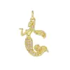 Acessórios para joias DIY uma variedade de série de pingentes com microincrustação Pingente de borboleta amor acessórios de joias de cobre Banho de ouro 18K