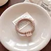 Goma para el pelo de estilo coreano simple con letra, alta elasticidad, para mujeres, para moño, cuerda para el pelo gruesa, accesorio para el pelo, color café