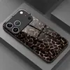 Fábrica al por mayor Funda de Vidrio Templado de Lujo con Estampado de Leopardo para Teléfono Apple 13/14 Pro Max, Carcasa Personalizable Según Tu Diseño