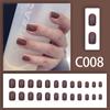 Unha de cor pura Patch Brown White Maillard cor falsa unha patch Temperamento branco novo popular atacado