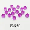 Cubo Acrílico 10MM Dados Brillantes Cubo de Plástico Cuadrado Transparente Pieza de Juego de Mesa de Color