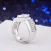 Moda europeia e americana dos homens grande anel de diamante comércio exterior abertura quente anel de ajuste de abertura transfronteiriça acessórios de diamante atacado