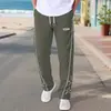 Nuevos Pantalones Bordados con Estrella de Alta Calle Europeos y Americanos Transfronterizos de Amazon para Hombre, Pantalones Deportivos Casuales Estilo Americano