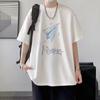 Camiseta de manga curta masculina 2025 verão nova chegada camiseta de meia manga roupas masculinas all-match estilo hong kong marca da moda camiseta masculina de meia manga